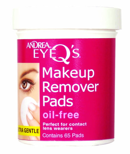 ANDREA Eye Q's Oil-Free Eye Makeup Remover Pads, 65 count