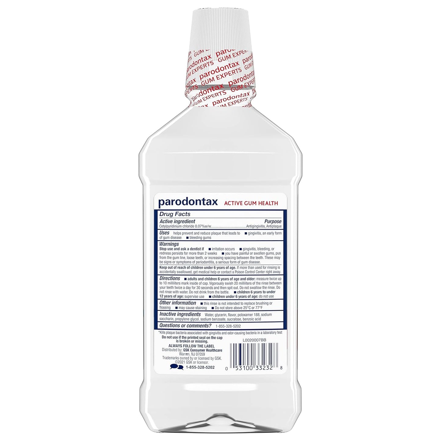 PARODONTAX ACTIVE GUM HEALTH LIQ 16.9OZ