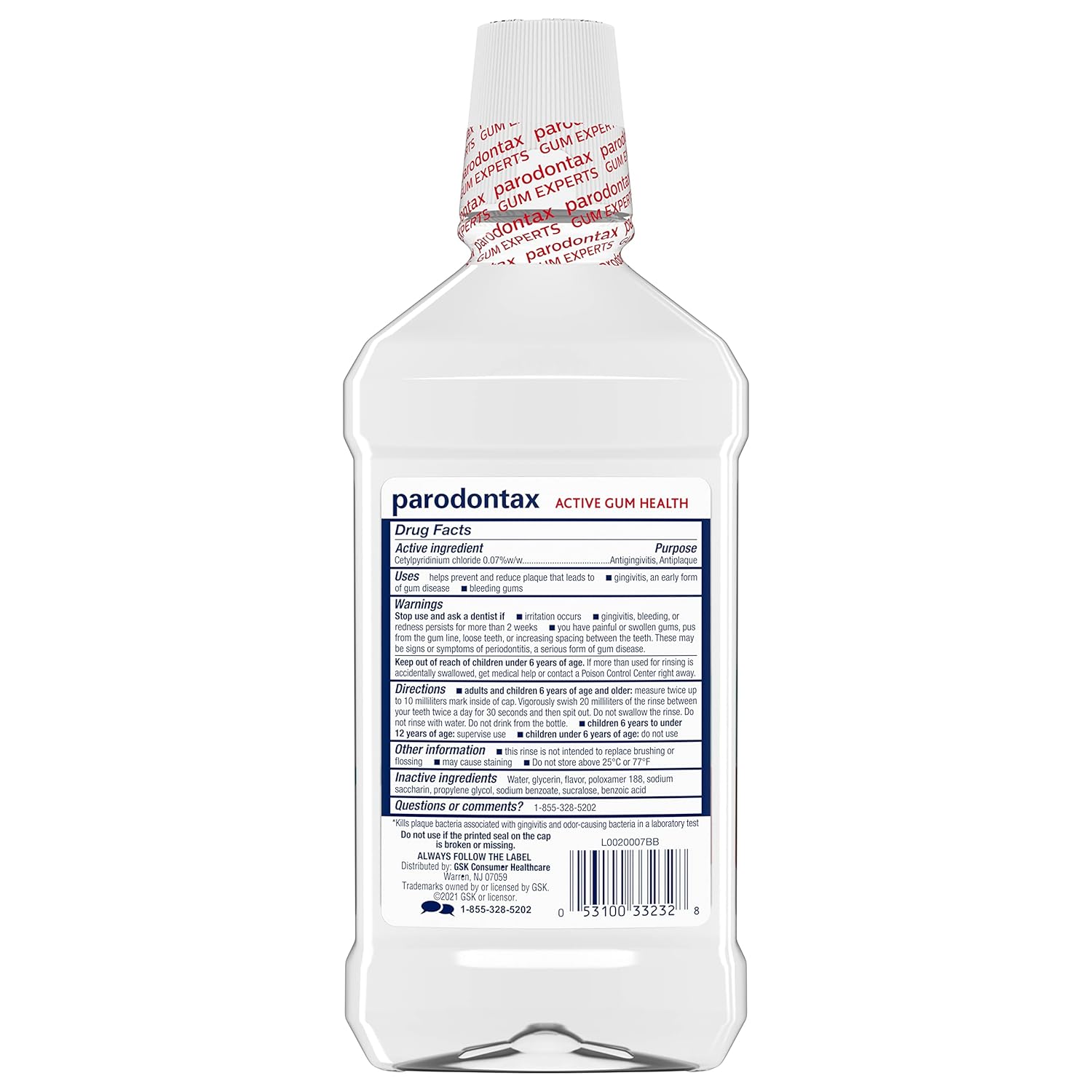 PARODONTAX ACTIVE GUM HEALTH LIQ 16.9OZ
