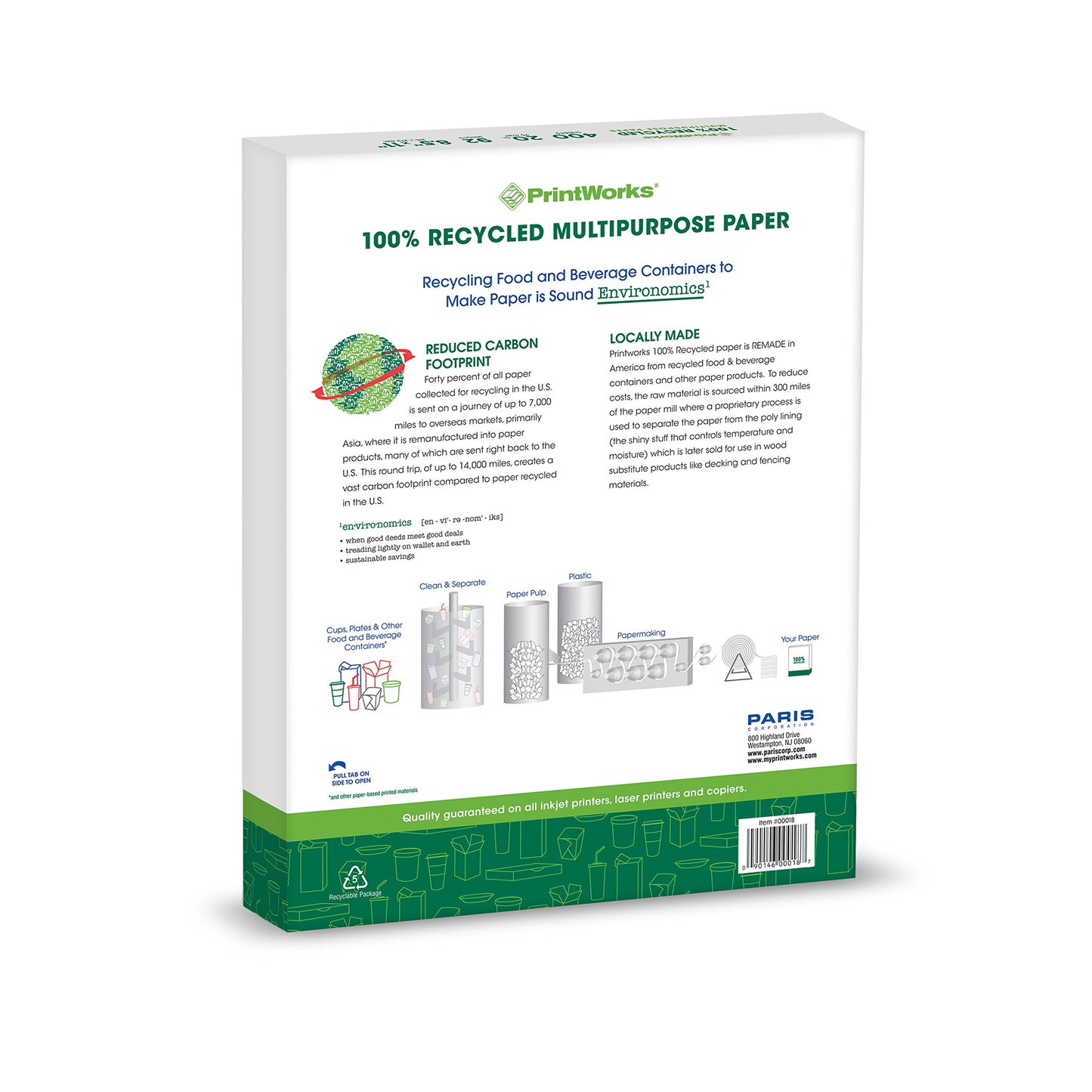 Printworks Multipurpose Paper 20 Pound 92 Bright 8.5x11 Inches (00009), 750 Sheets