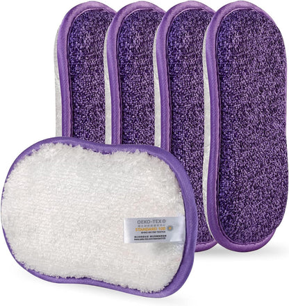 MUkitchen Designer Print Double Duty Scrub Sponge - Medallion Red