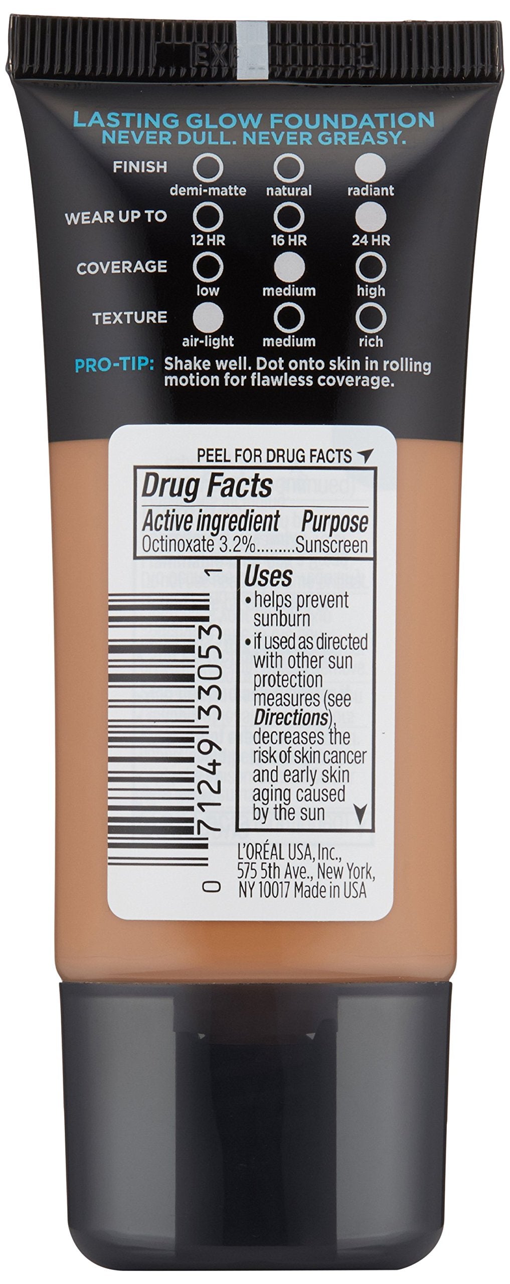 L'ORÉAL PARIS Infallible Pro-Glow Foundation, 211 Creme Cafe, 1 fl. oz.