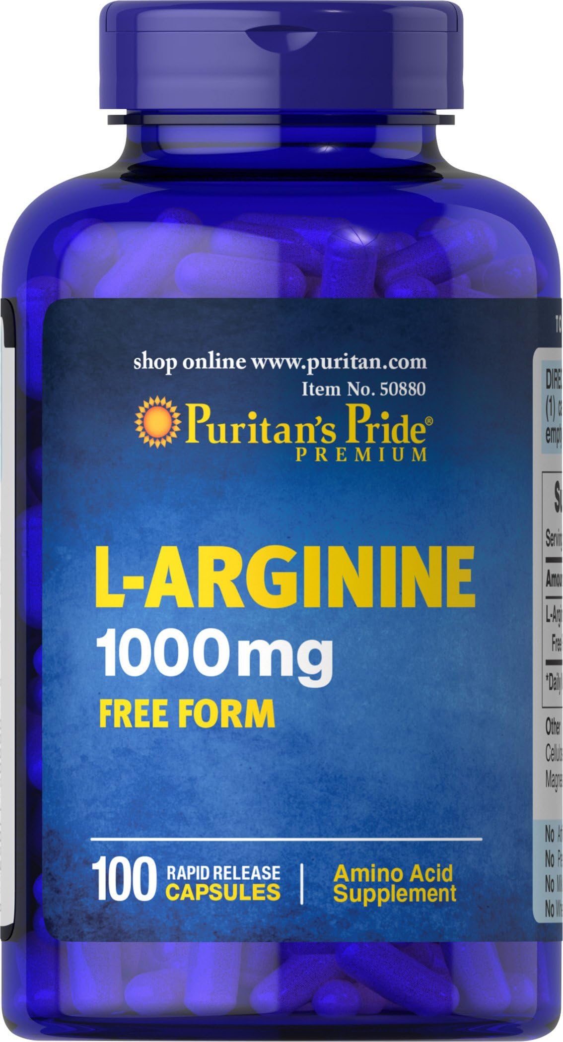 L-ARGININE 1000MG TABLET 50CT NAT BOUNTY
