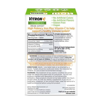 VITRON-C IRON+VIT C FOR WMN TAB 60CT