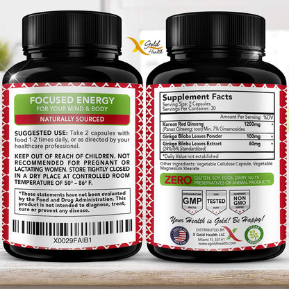 Ginkgo Biloba & Red Panax Ginseng Extract