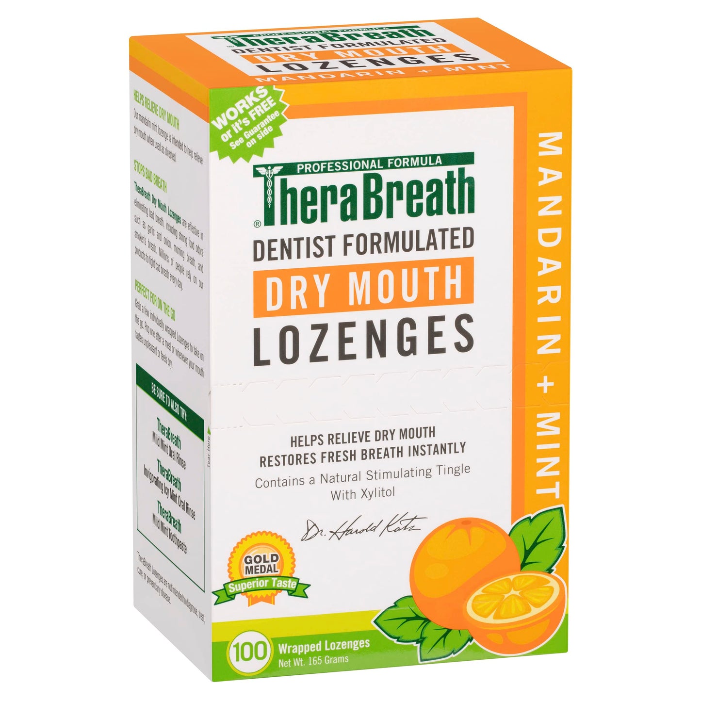THERABREATH MANDARIN MINT LOZENGES 100CT
