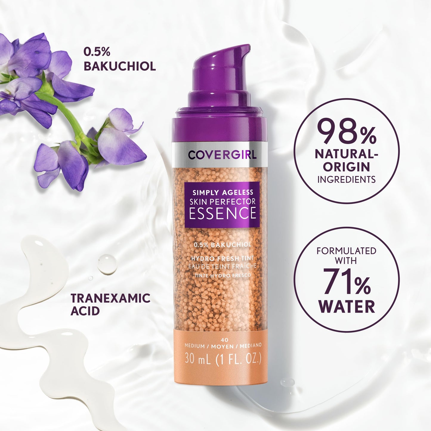 COVERGIRL Simply Ageless Skin Perfector Essence Foundation - 70 Rich