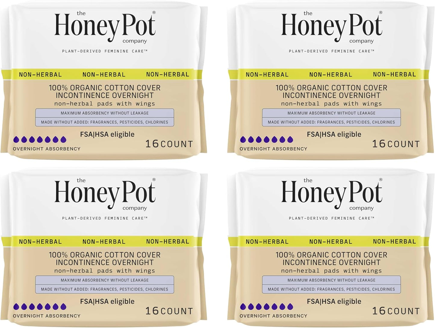 THE HONEY POT PAD,INCONTNC,DAY,NON HRBL
