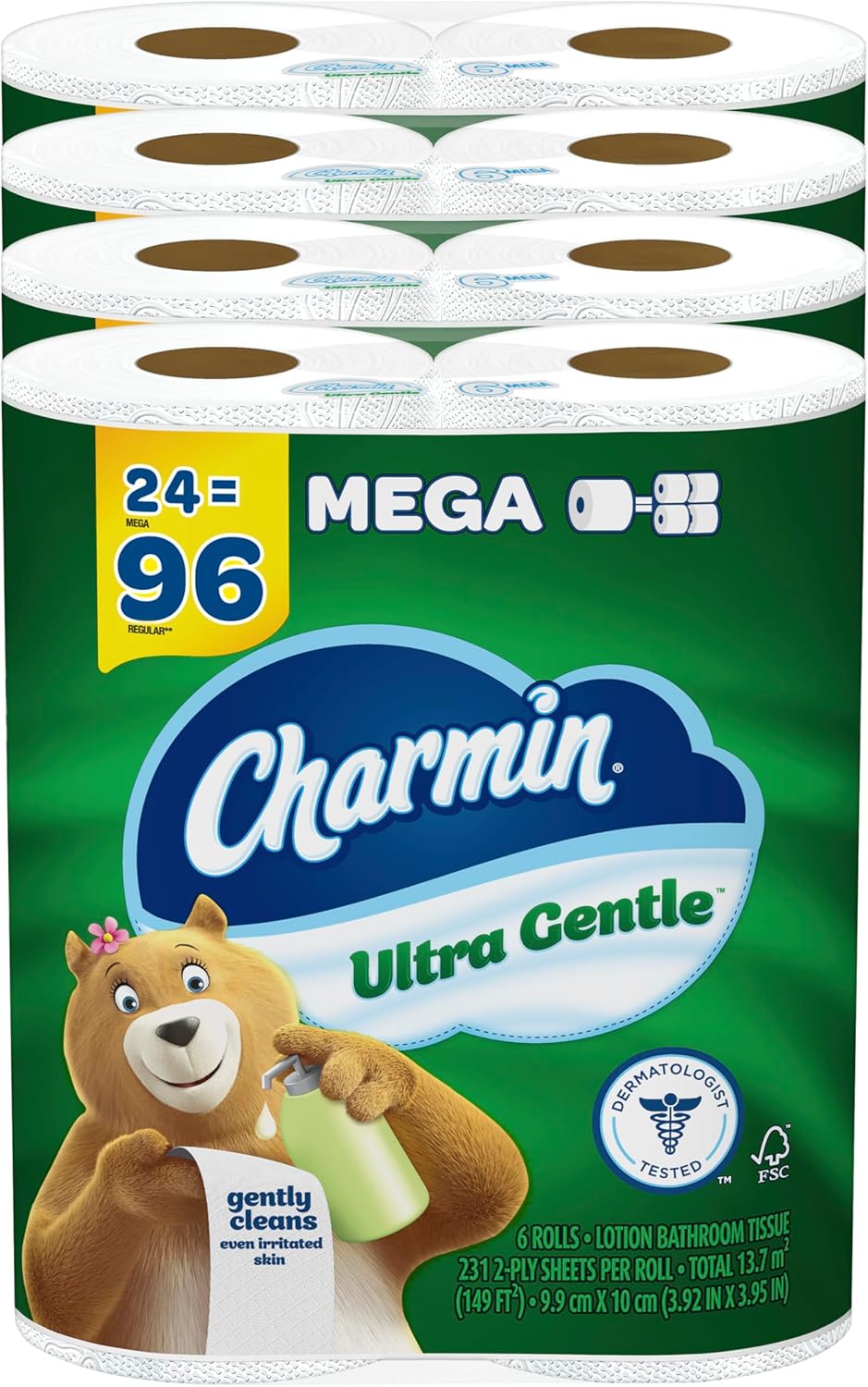 CHARMIN ULTRA GENTLE 4X6 MG RL