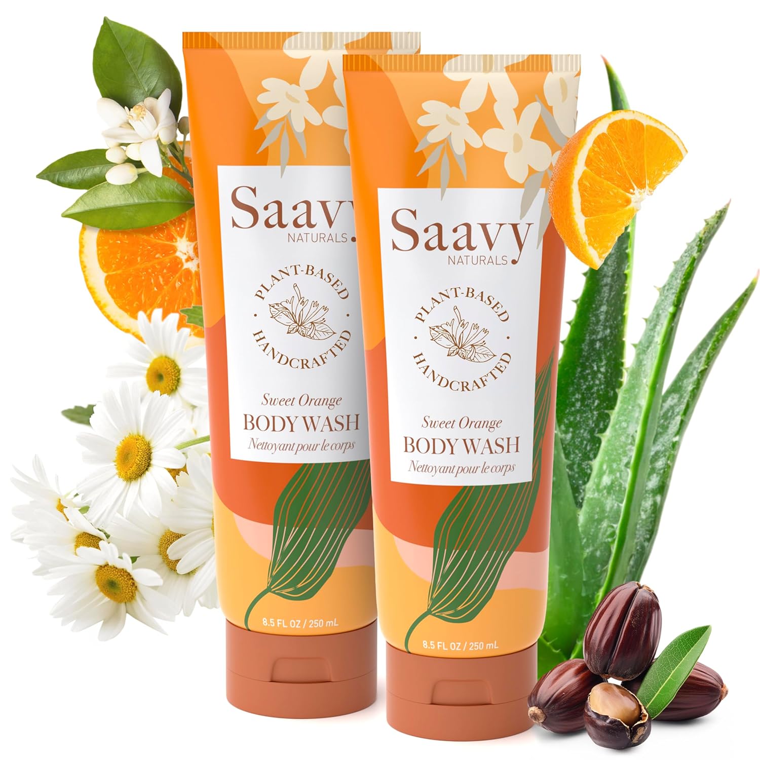 SAAVY NATURALS BODY WASH,SWEET ORANGE