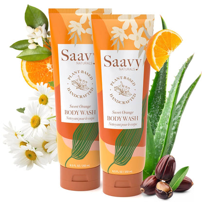 SAAVY NATURALS BODY WASH,SWEET ORANGE