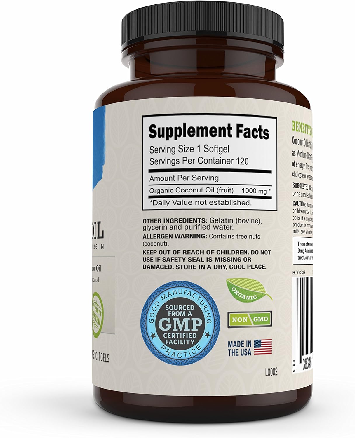 PUREMARK CCNUT OIL GC 1000MG 120