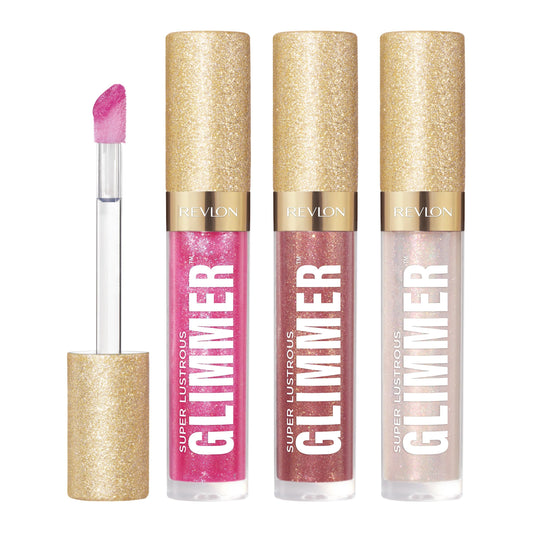 REVLON Super Lustrous Glimmer Gloss Gift Set, 3 count