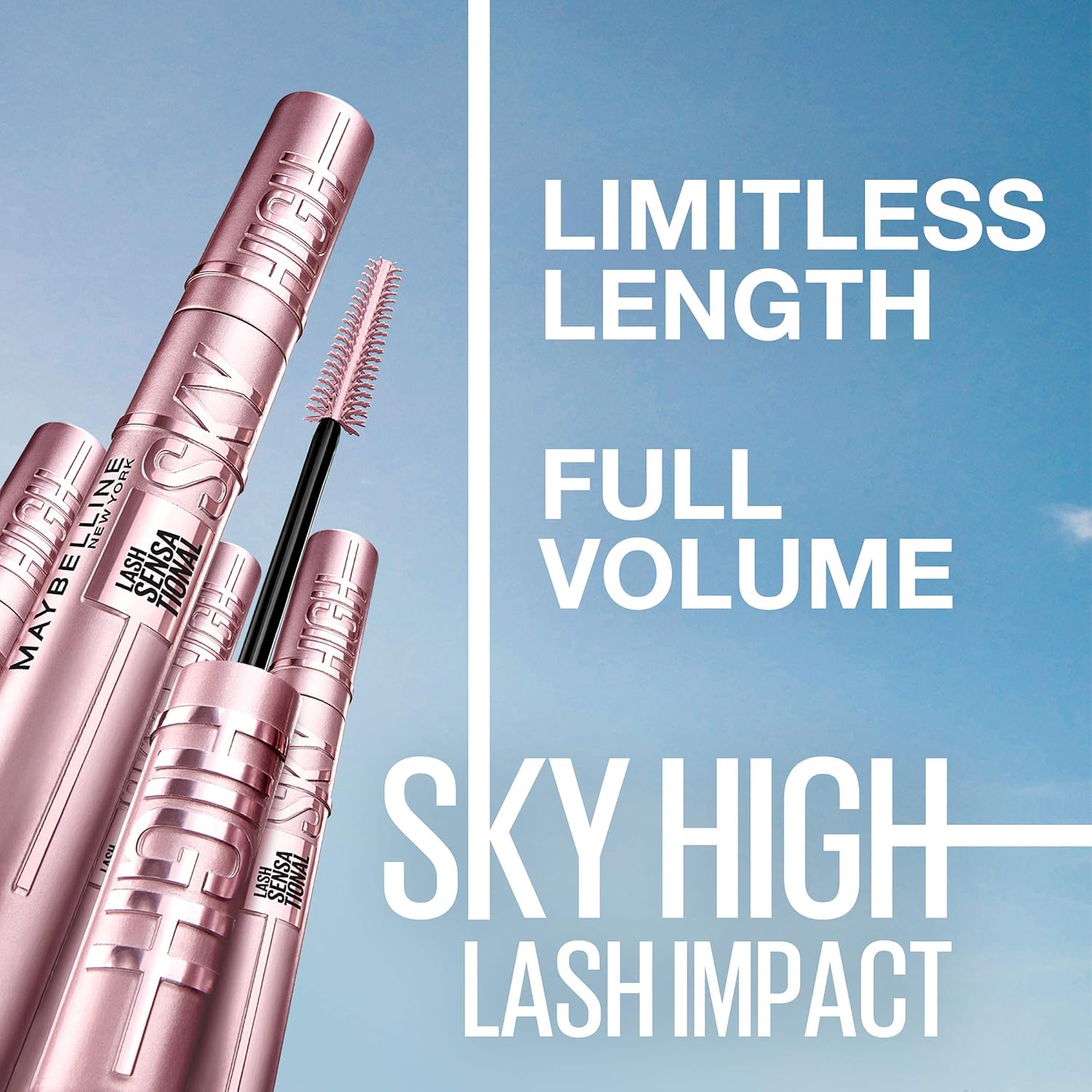 MAYBELLINE New York Great Lash Volumizing and Lengthening Mascara, 100 Blackest Black, 0.43 oz