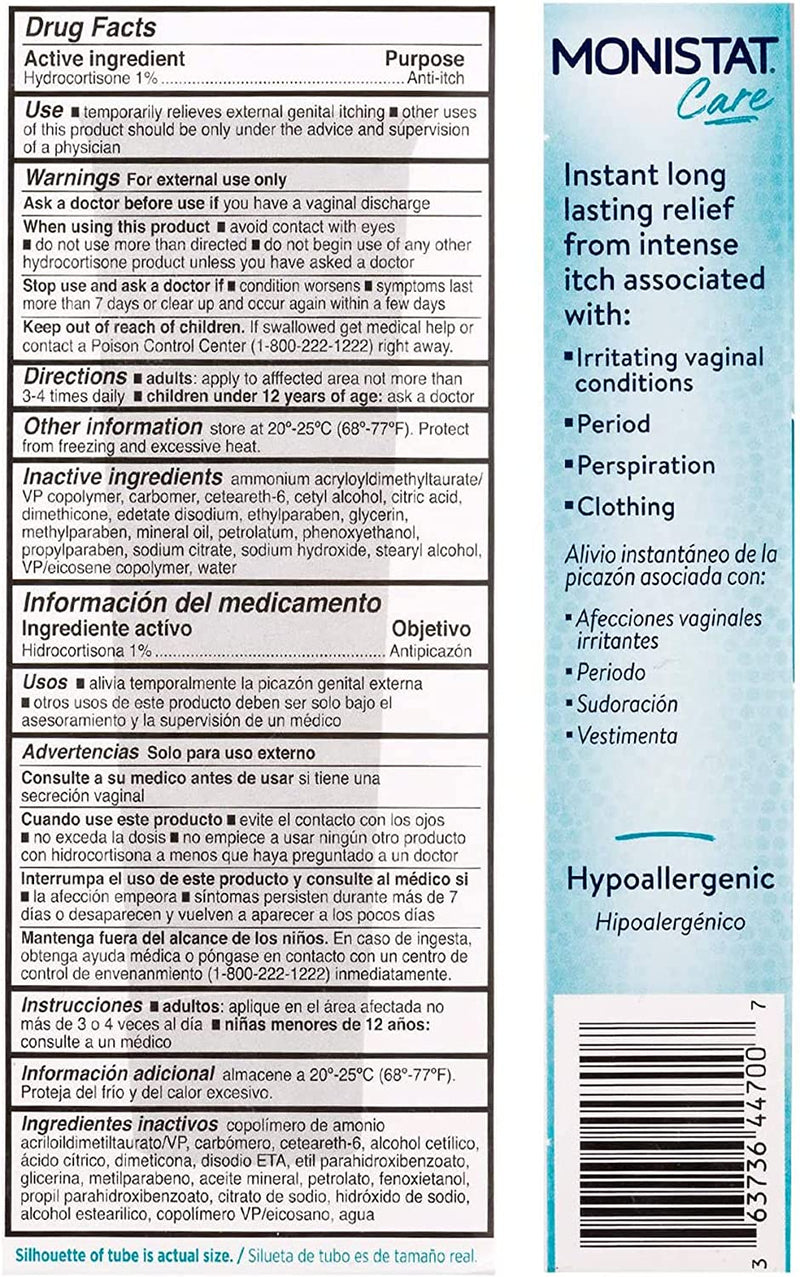 MONISTAT ITCH RELIEF CREAM 1OZ