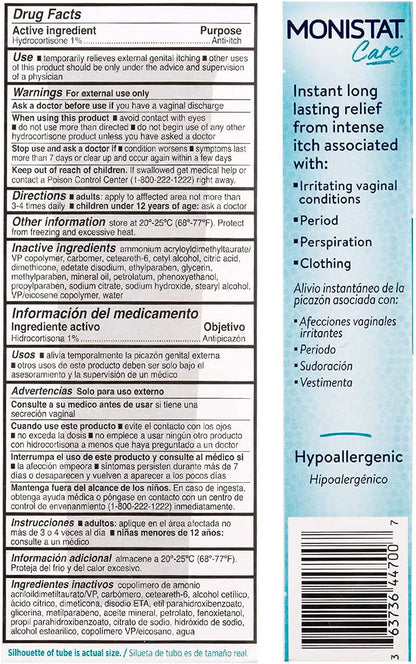 MONISTAT ITCH RELIEF CREAM 1OZ