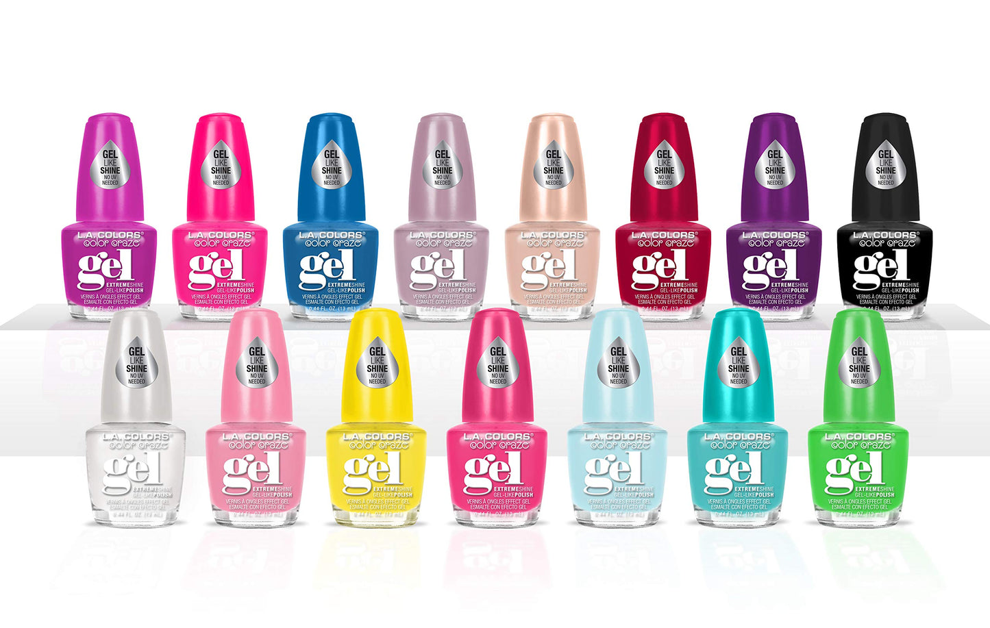 L.A. Colors Color Craze Extreme Shine Gel Nail Polish - Chateau, 0.44 fl oz