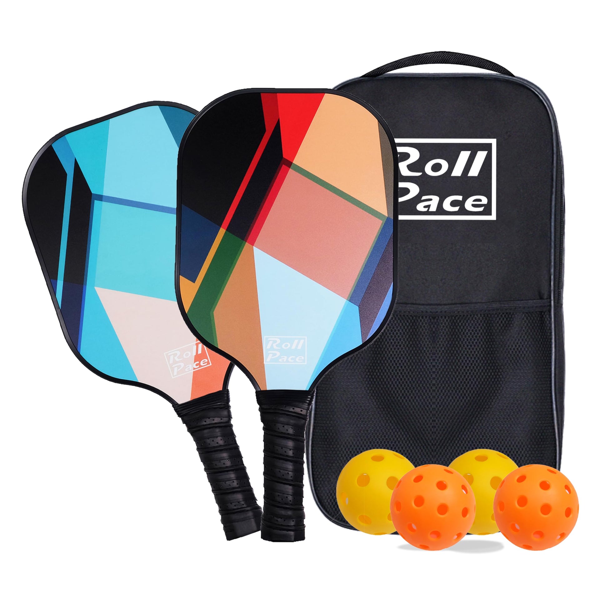 Pickleball Paddle Set of 2 Lightweight Rackets W/Ball