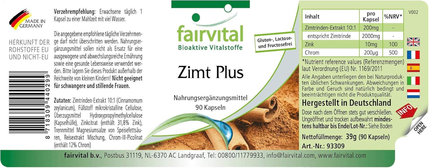 CINNAMON PLUS CHROM CAPSULE 120CT 21ST