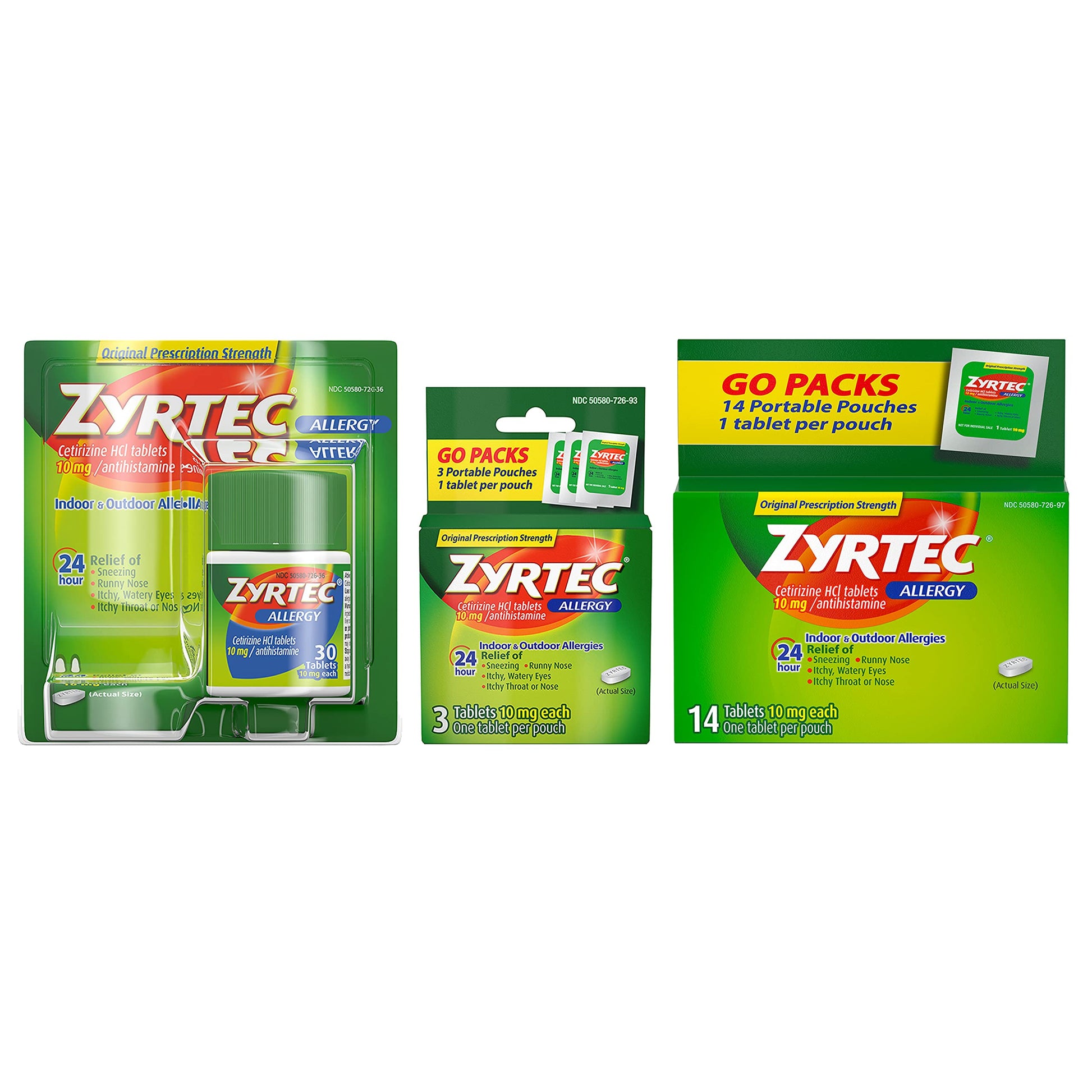 ZYRTEC ALLERGY TB 10MG 60 24HR