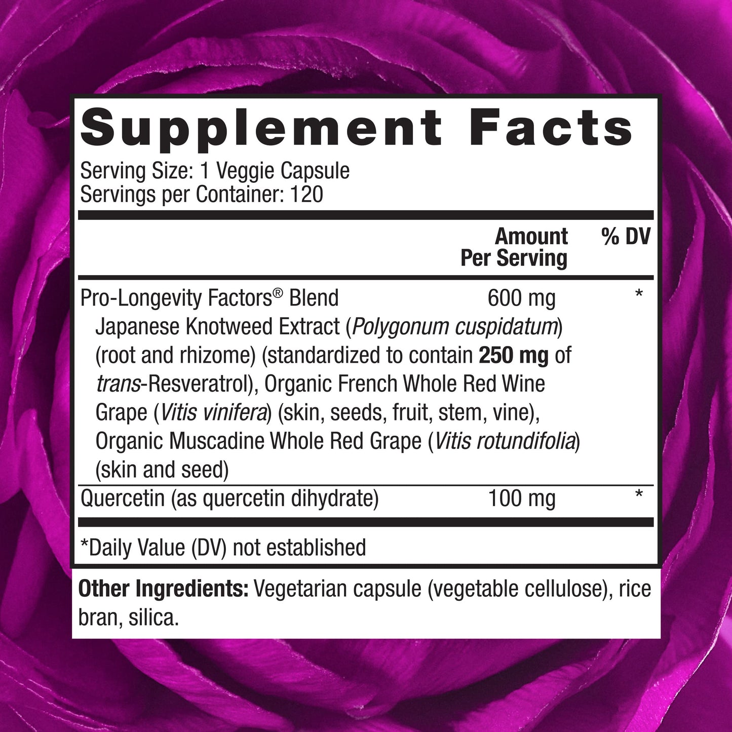RESERVEAGE NUTRITION SUPP,RESVERATROL.250 MG