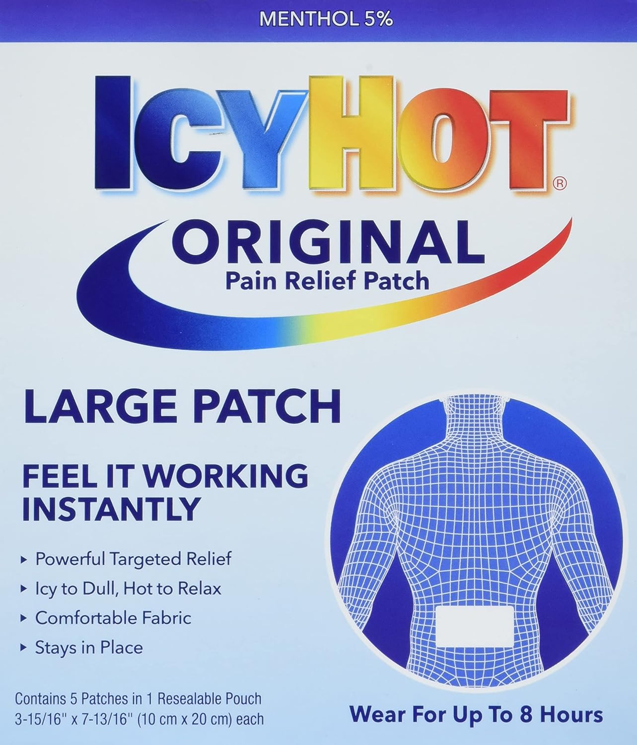ICY HOT BACK PATCH 5CT