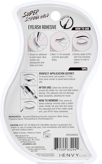 Kiss I Envy Eyelash Adhesive 3D Super Strong Hold Black