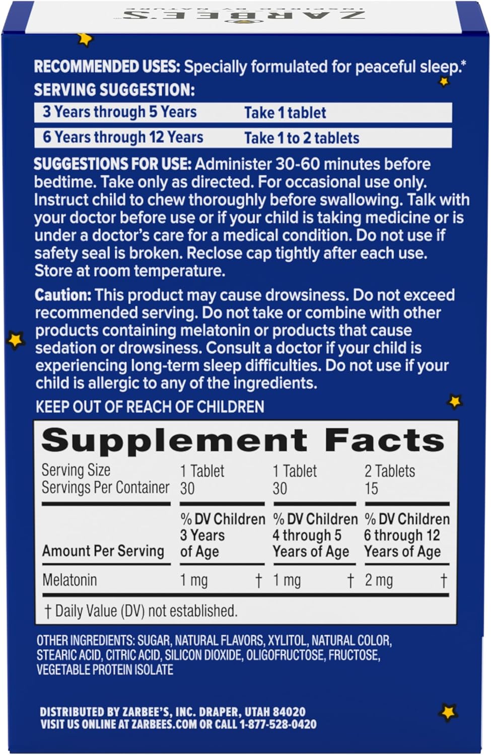 CHILDRENS SLEEP CW 1MG 30 GRAPE