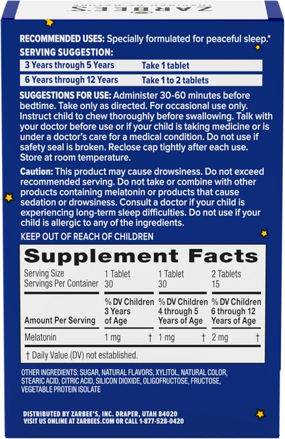 CHILDRENS SLEEP CW 1MG 30 GRAPE
