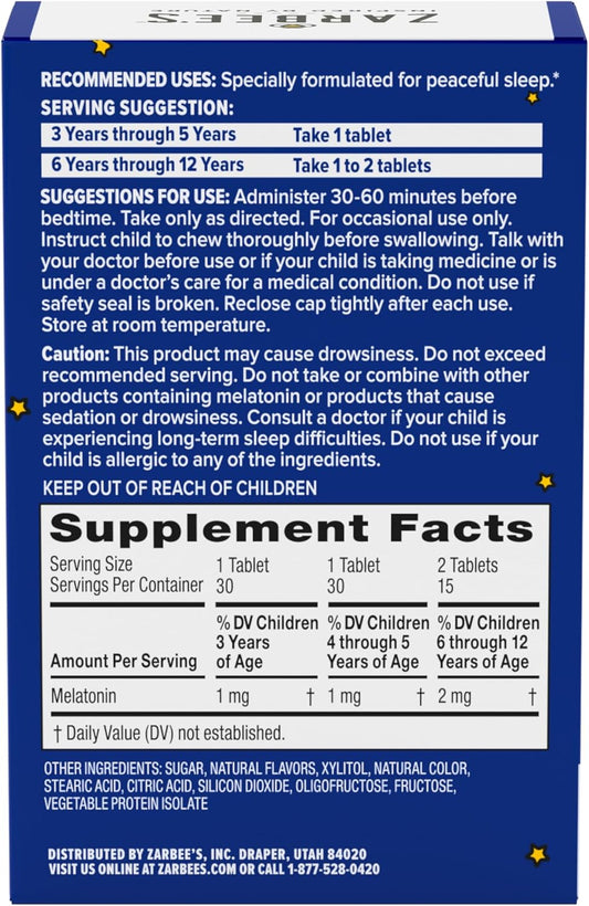 CHILDRENS SLEEP CW 1MG 30 GRAPE