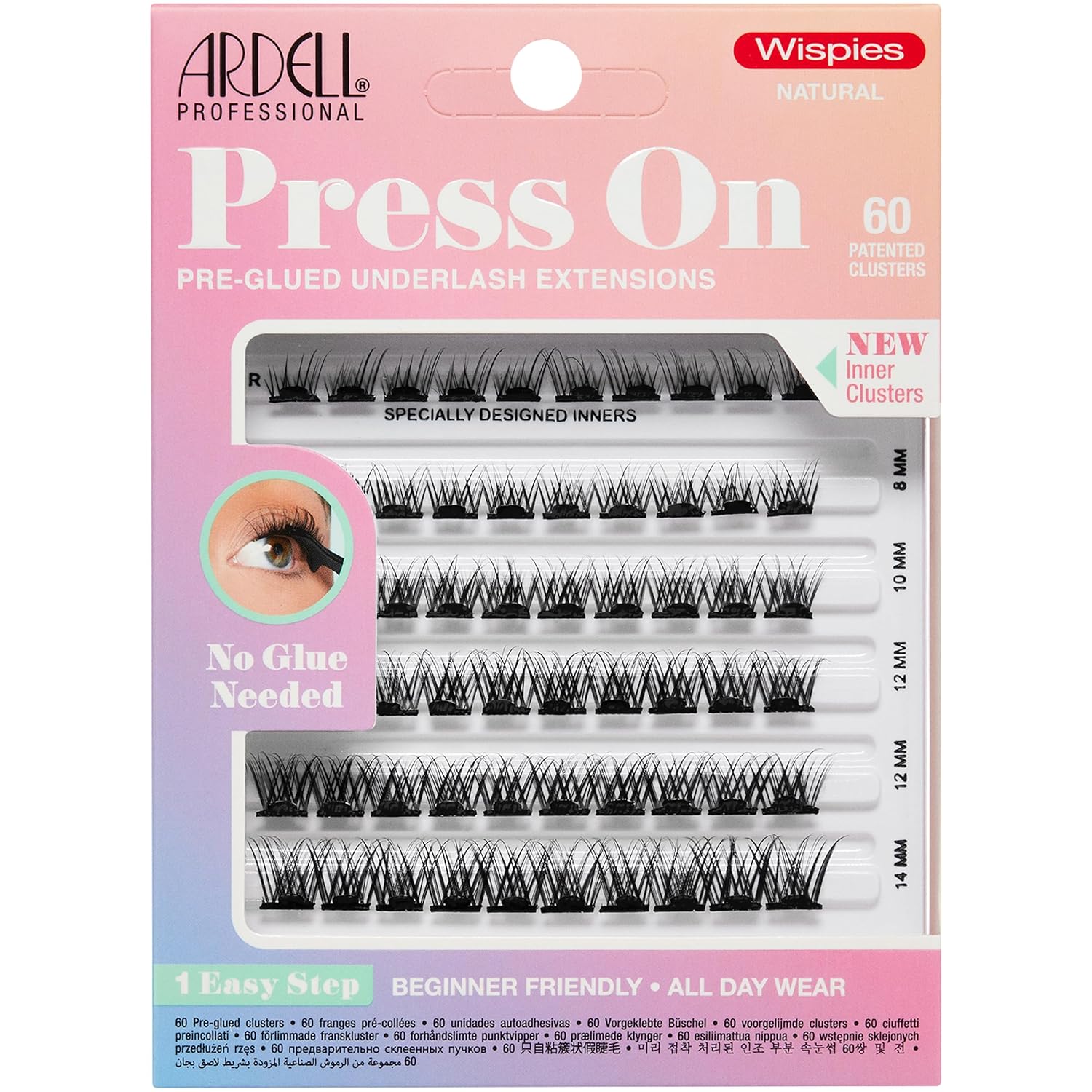 Ardell Press On Underlash Extensions - Wispies Natural, 12 count