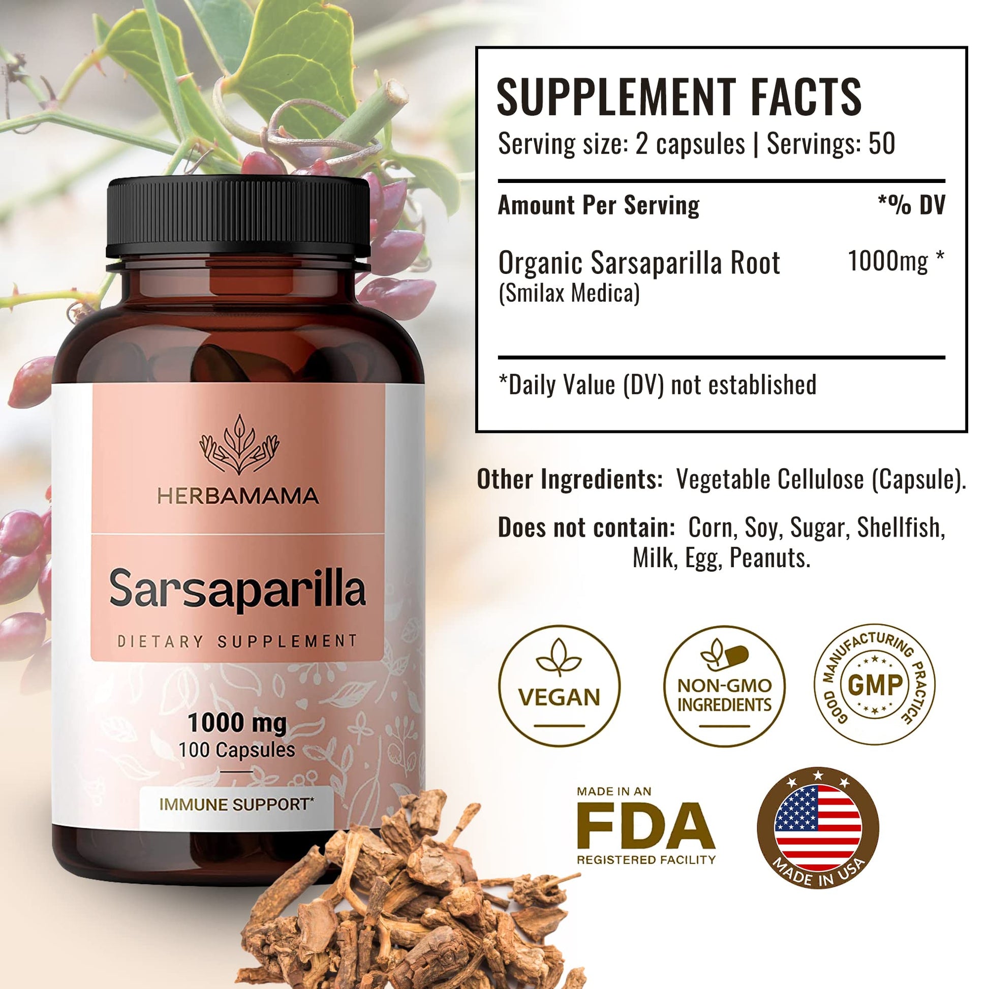 HERB PHARM SARSAPARILLA (SMILAX)