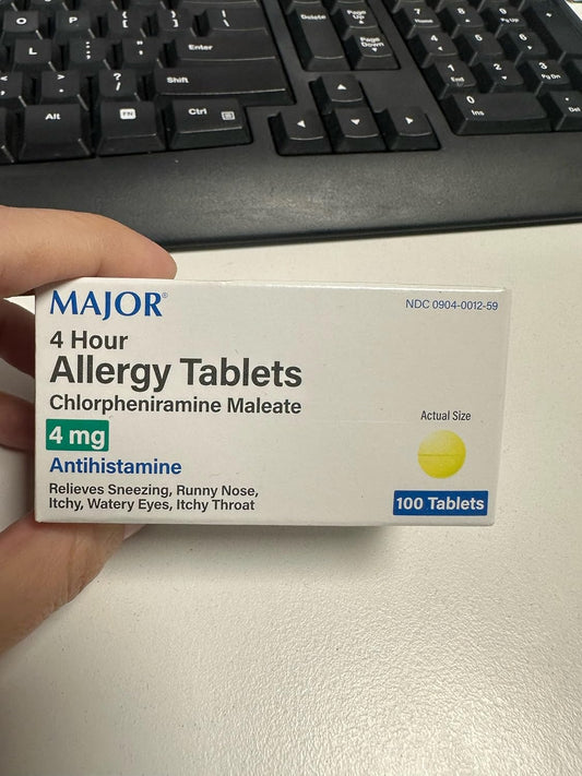 CHLORPHENIRAMINE MAL TB 4MG 100
