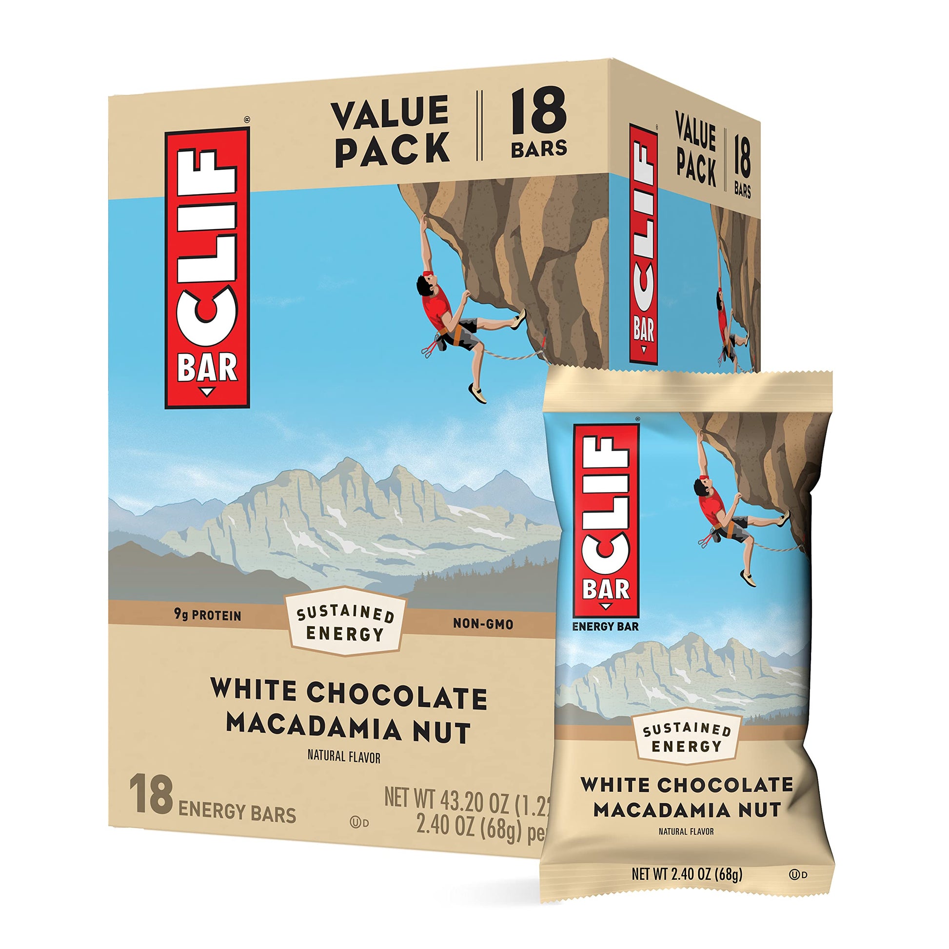CLIF WHITE CHOC MA/N NB 16X68GM