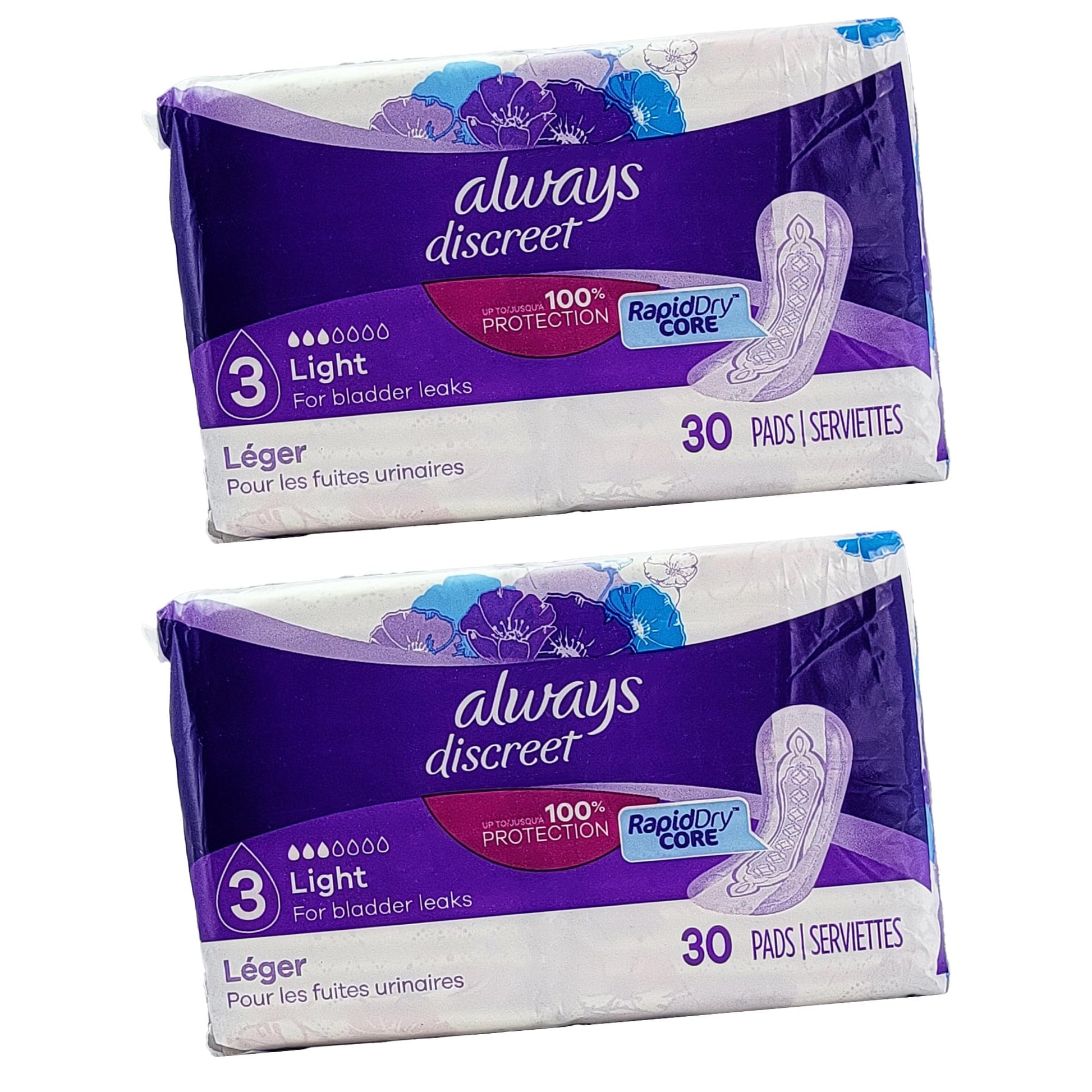 ALWAYS DISCREET BLD LK LT LNG PAD 111CT