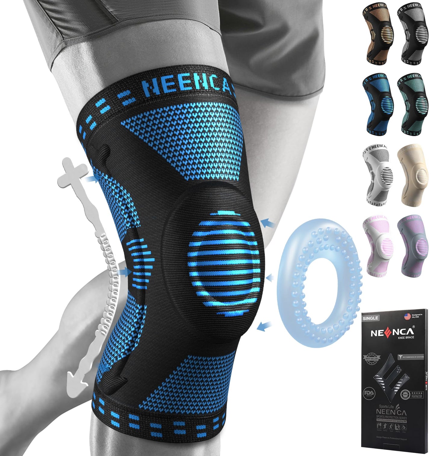 KNEE BRACE W/GEL PAD SB LARGE