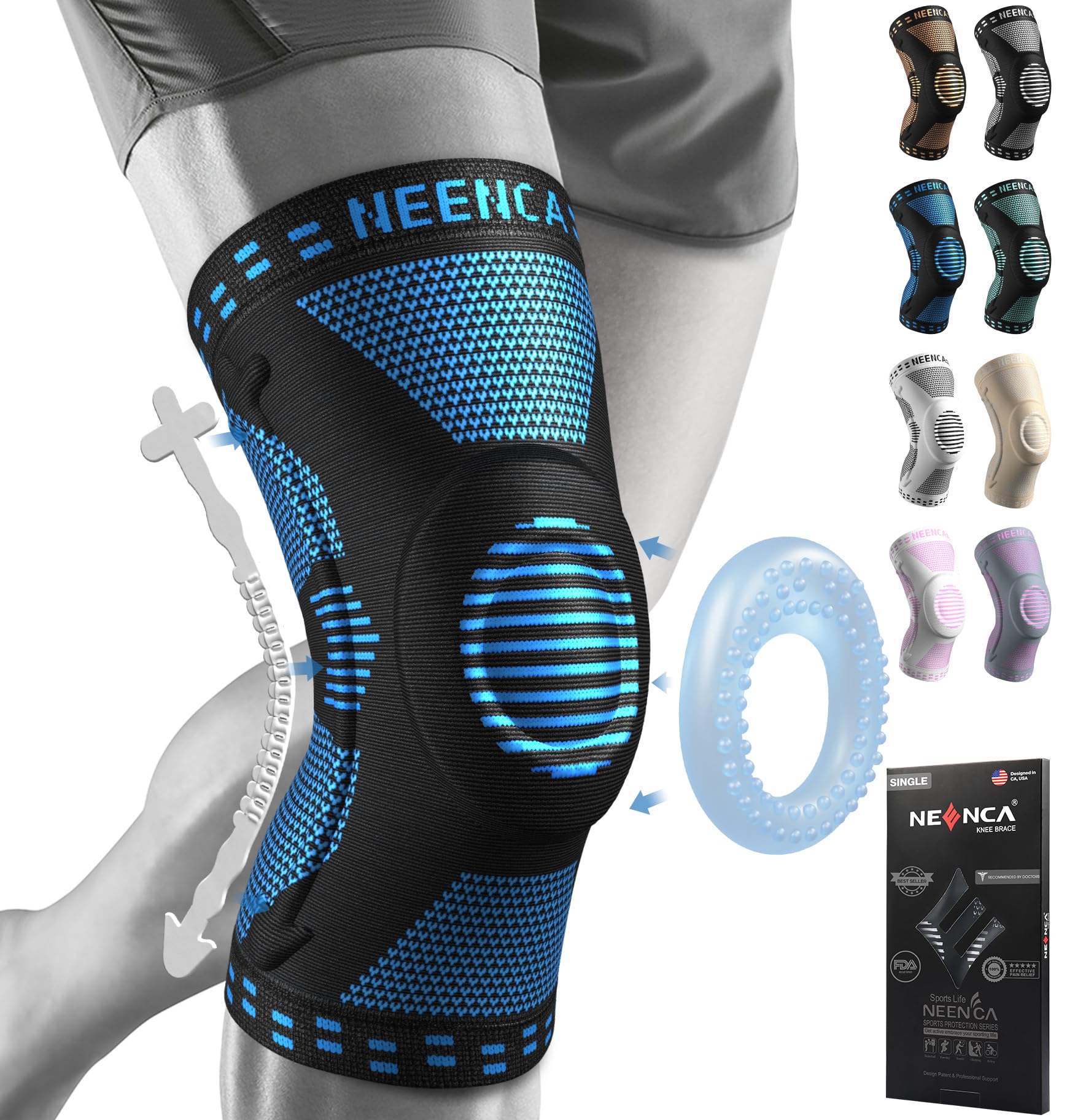 KNEE BRACE W/GEL PAD SB LARGE