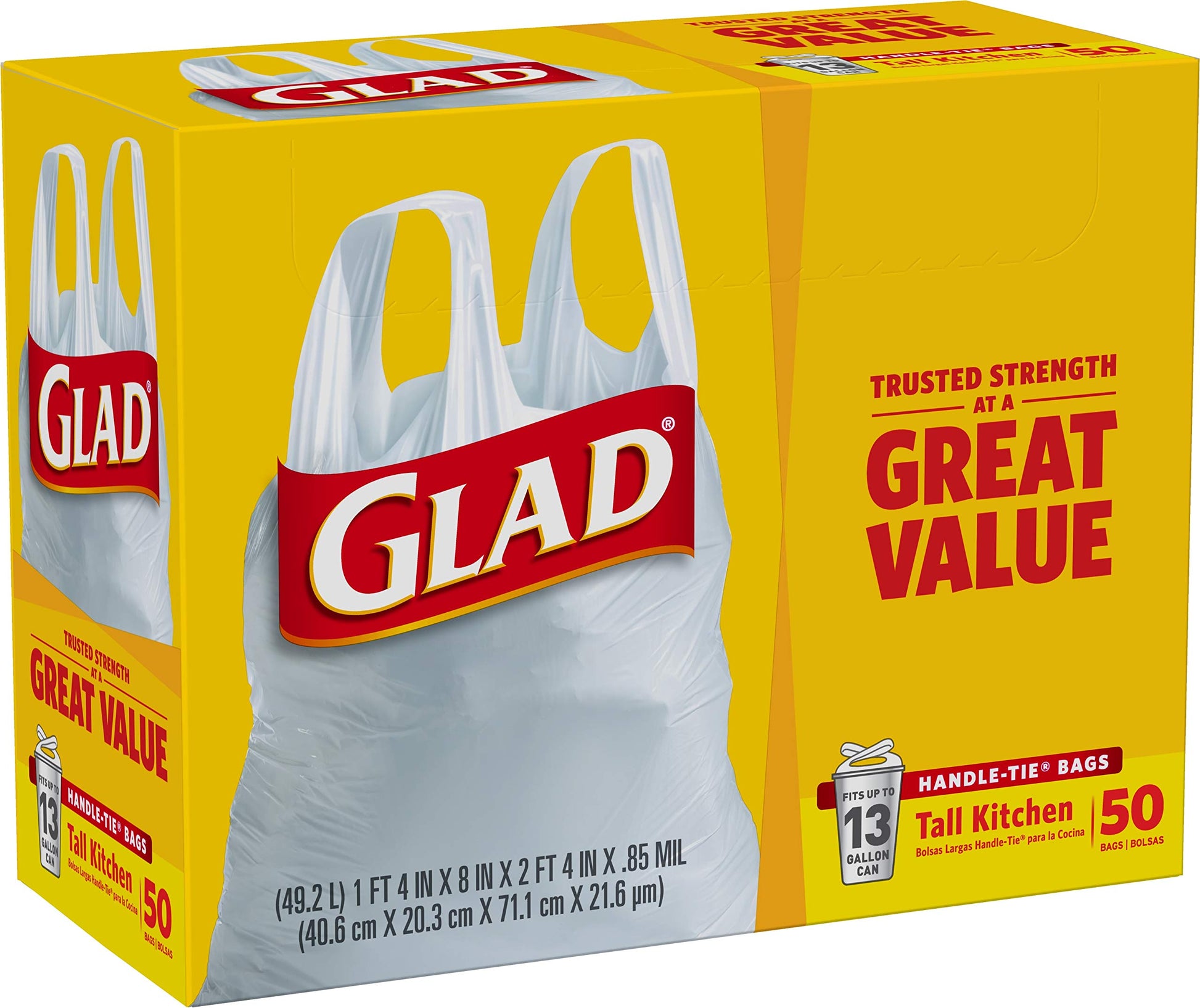 BAG GLAD TALL KITCHEN BG 6X40 LMN