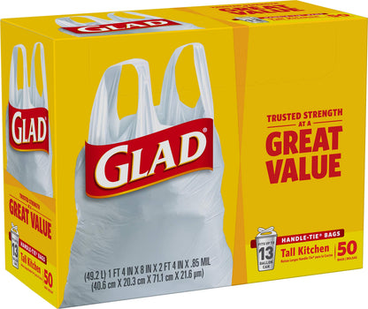 BAG GLAD TALL KITCHEN BG 6X40 LMN
