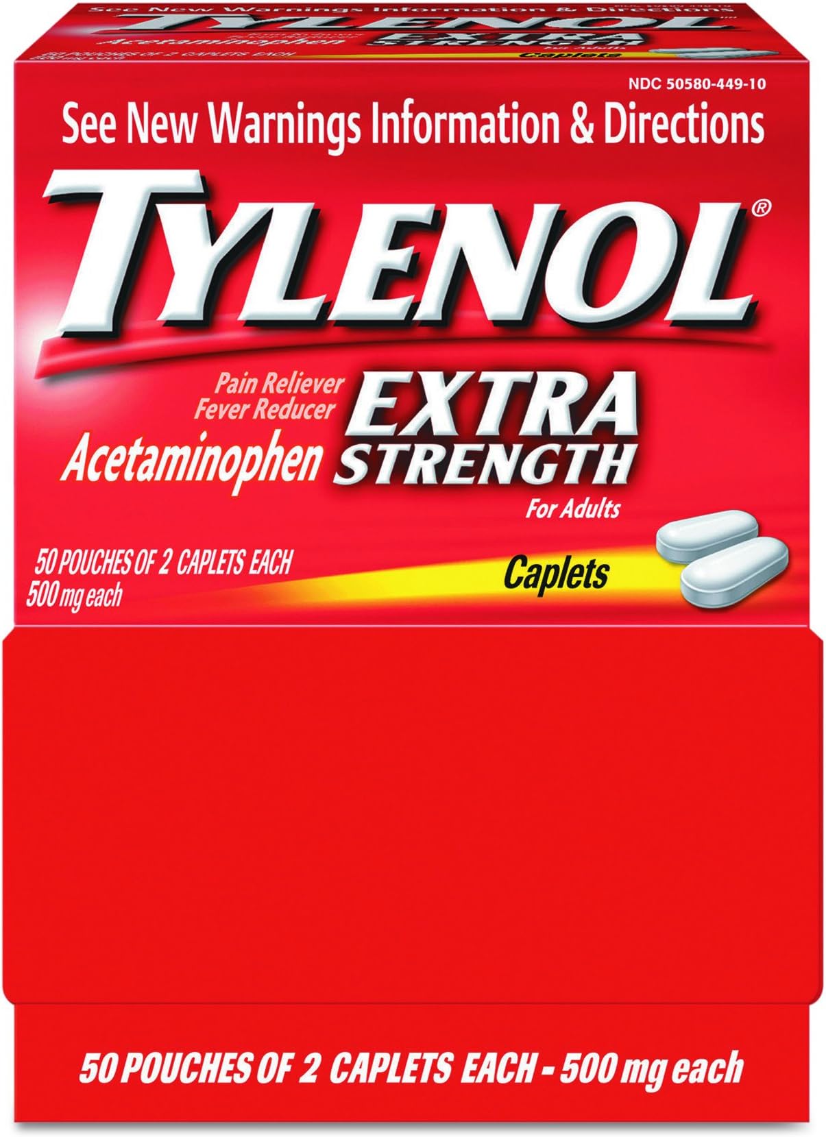 TYLENOL EXTRA STR CAPLET 100CT