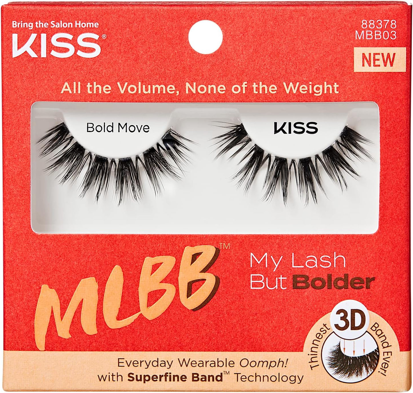KISS My Lash But Bolder 3D Faux Mink Lash - Big Personality