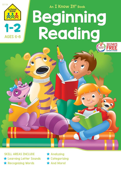 School Zone Beginning Reading Grades 1-2 Workbook