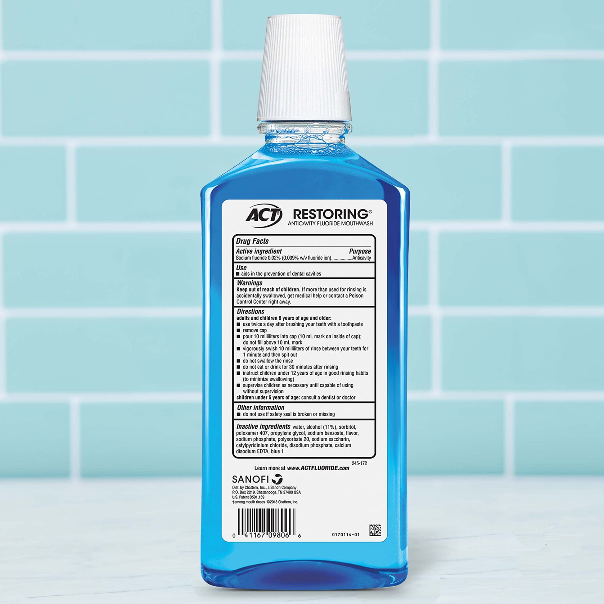 ACT FLUORIDE MW 18OZ CINN