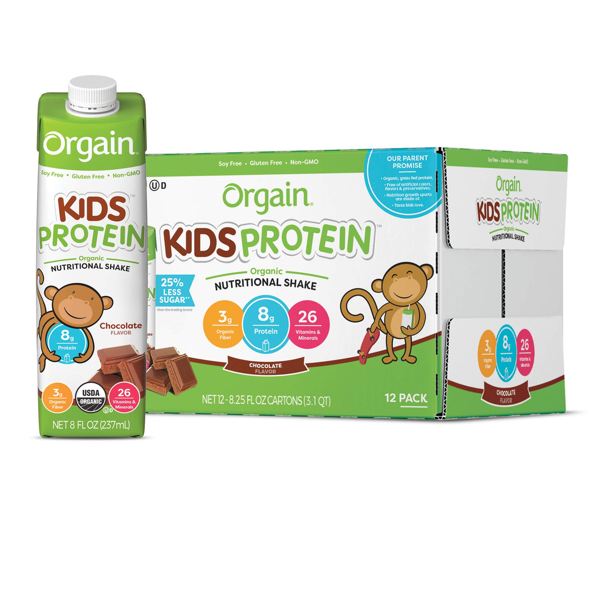 ORGAIN NUTR SHK,OG2,CHOCLT KIDS