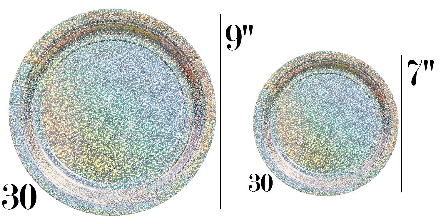 SENSATIONS Premium Paper Dinner Plates - Prismatic Party, 20 count
