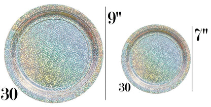 SENSATIONS Premium Paper Dinner Plates - Prismatic Party, 20 count