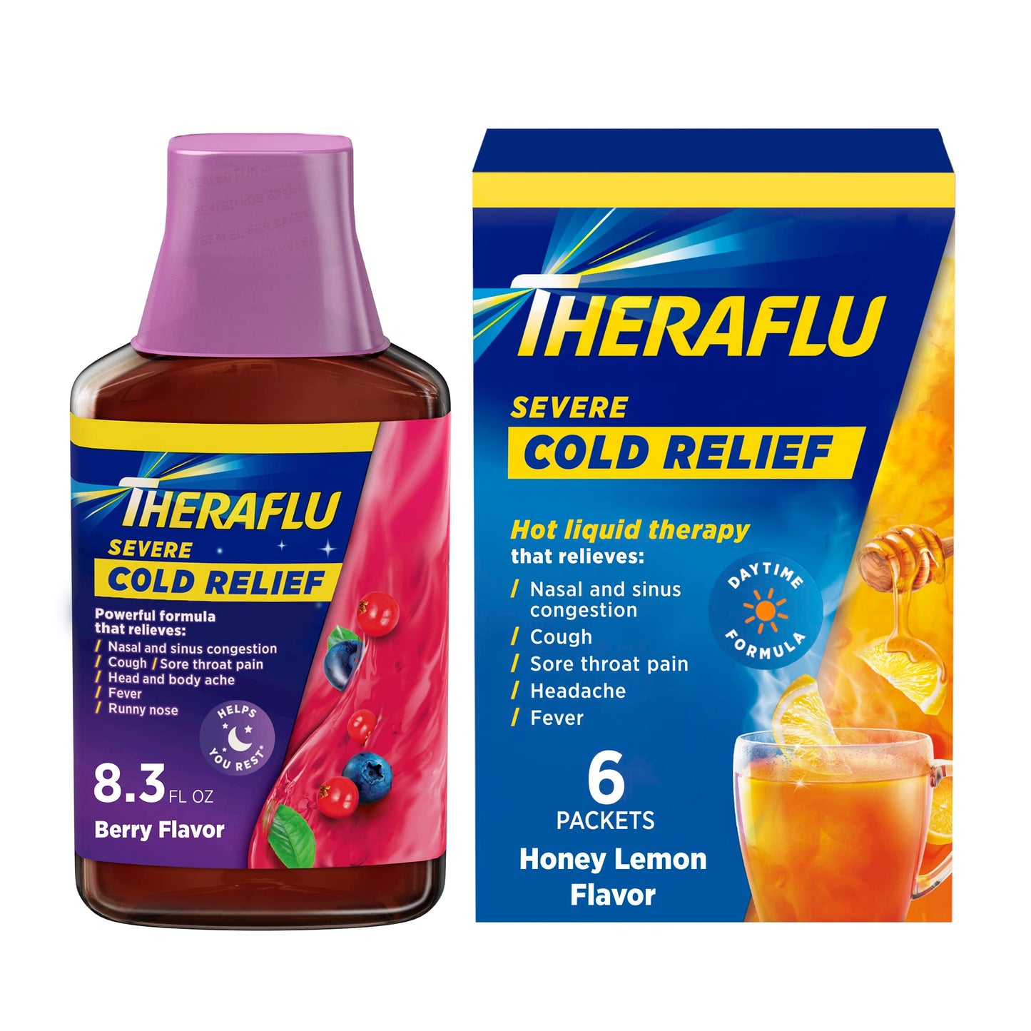 THERAFLU SEVR COLD RLF BERRY BURST PKT 6