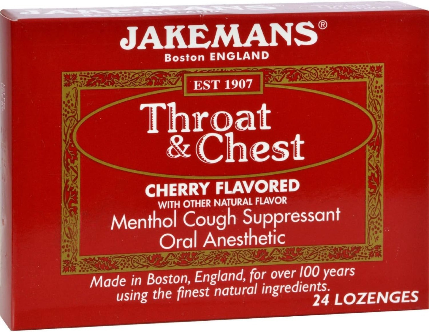 JAKEMANS THROAT & CHEST CHERRY LOZ 30CT