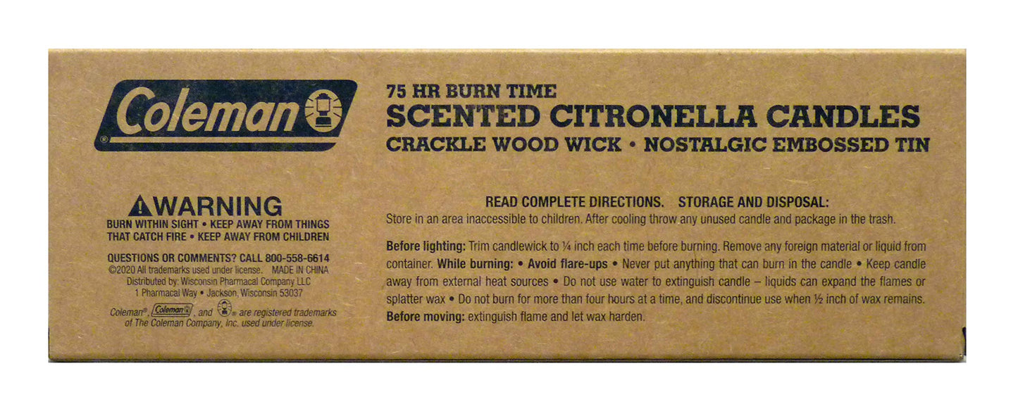 COLEMAN CITRONELLA CANDLE 8OZ