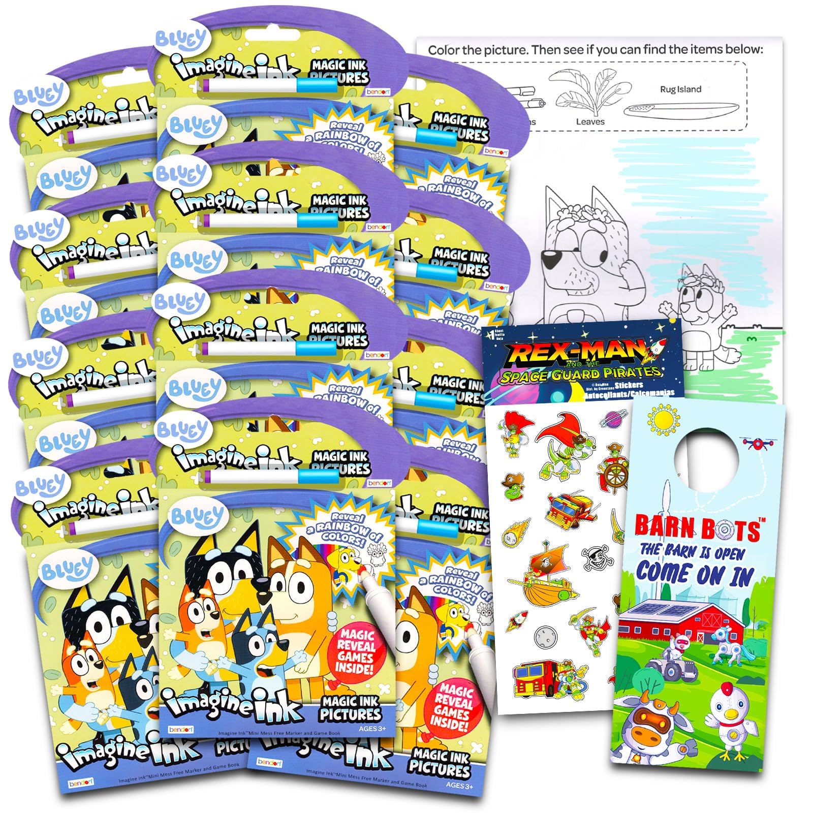 Bendon Imagine Ink Magic Ink Coloring Book - Bluey